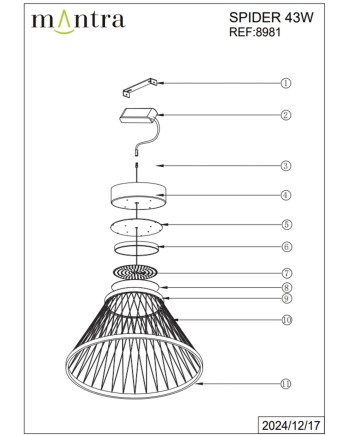 SPIDER*PLAFÓN LED 43W 3000K
